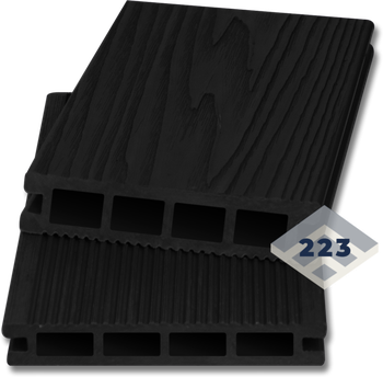 Доска террасная / STRADA MAX 3D (объемный эмбосинг) (25 х 140) черный