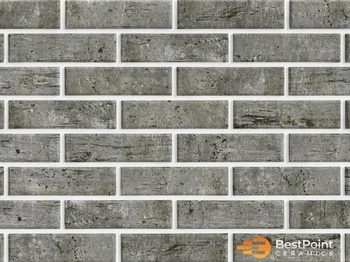 Клинкерная термопанель BestPoint Exclusive Cement Dark 245 x 65 x 8 мм