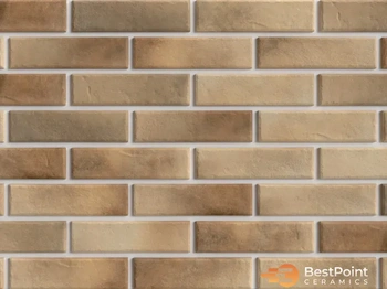 Клинкерная термопанель BestPoint Retro Brick Masala 245 x 65 x 8 мм