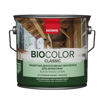 Защитная декоративная пропитка Неомид Bio Color Classic рябина 2,7л