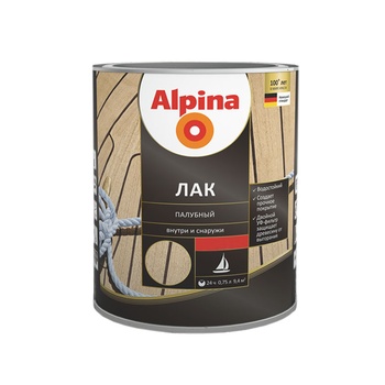 Лак алкид-урет палубный 2,5л глянцевый Alpina (4/144)  (под заказ)