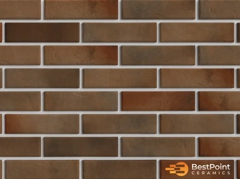 Клинкерная термопанель BestPoint Retro Brick Cardamon 245 x 65 x 8 мм